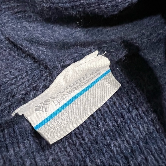 Columbia Rock Range Wool Blend Long Cardigan Sweater Blue Size Small - Picture 3 of 10